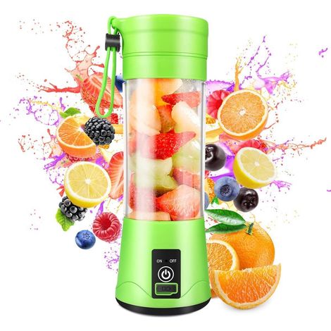 Mixeur Portable - 6 Lames En Acier Inoxydable 304 - Moteur En Cuivre Pur - Batterie Au Lithium 2000 mAh - Pour Smoothies Fruits Légumes Aliments Bébé - 1 Pièce (1/5)