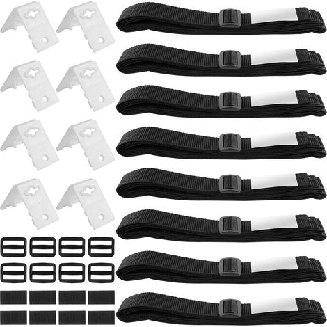 Lot de 10 bandes de fixation pour film solaire de piscine - Bandes de fixation et pinces - Enrouleur de piscine - Rouleau mobile - Film solaire pour système d'enroulement mobile - Pour bâches de (1/5)