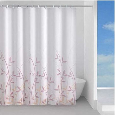 Gedy Rideau de Douche Flora en Polyester 240x200 cm Rose et Jaune