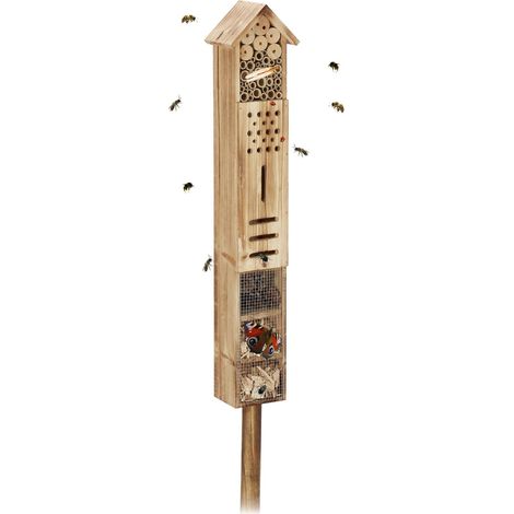 Hotel para insectos con soporte