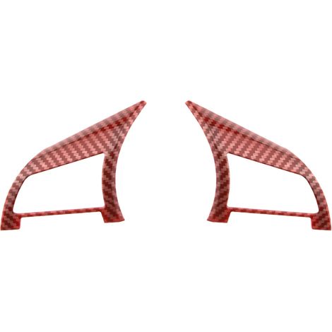 (2 pièces, rouge carbone) Autocollant de garniture de panneau de volant pour voiture, compatible avec Nissan Qashqai J11 X-Trail T32 Rogue Note Versa Kicks Juke Micra Leaf Sentra (1/5)