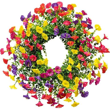 Guirlande De Mouron Des Champs - 53 Cm - Décor Artificiel Pour Porte Extérieure Intérieure - Pour Maison Rustique Fenêtre Mur - 1 Pièce (1/5)