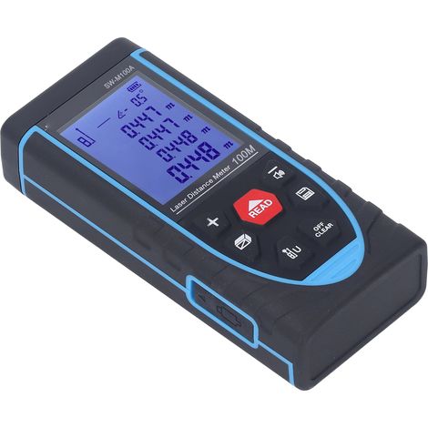 Télémètre laser numérique haute précision, télémètre infrarouge portable, batterie intégrée SW M100A, portée 100 m (1/5)