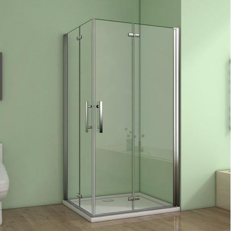 120X100cm Duschkabine Eckeinstieg Duschabtrennung Duschwand Dusche ESG NANO Glas Duschtür Höhe 185cm (1/5)