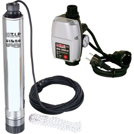 T.I.P. – Pompe immergée 5.500 L/h – Hauteur de refoulement 40 m – Puissance 900W – Acier inoxydable – Système de contrôle électronique (1/3)