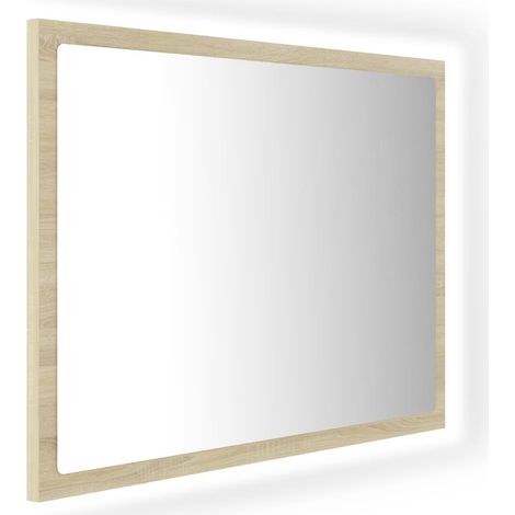 Miroir LED de salle de bain Chêne sonoma 60x8,5x37 cm (1/5)