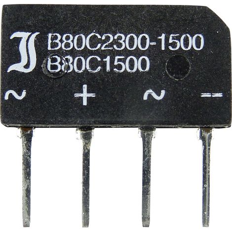 Diotec B250C1500B Brückengleichrichter SIL-4 600 V 2.3 A Einphasig (1/2)