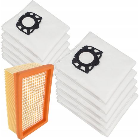 10 sacs filtrants pour aspirateur Karcher WD4 WD5 WD6 premium KWD6 MV4 MV5 MV6 (1/5)