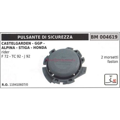 Pulsante di sicurezza CASTELGARDEN motore rider FC 72 TC 92 J 92 004619