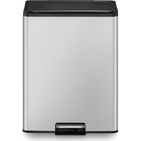 Pattumiera a Pedale Essential 2x20 L Argento Opaco EKO (1/5)