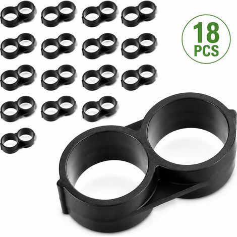 18 Raccords Doubles Ø17 mm pour Tuyau Goutte à Goutte, Connecteurs de Jonction pour Irrigation Jardin (1/5)