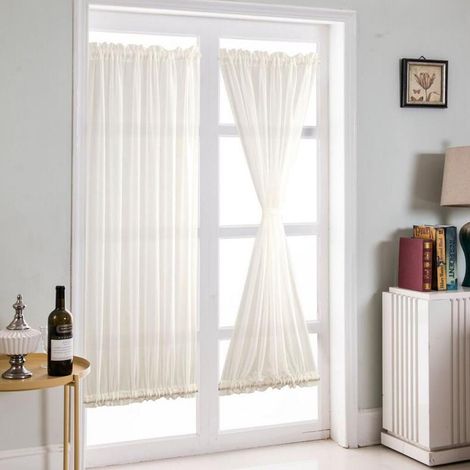 Rideau De Porte Coulissante - Rideau Occultant Pour Porte Française - 64 x 183 cm - Polyester - Lot De 2 (1/5)