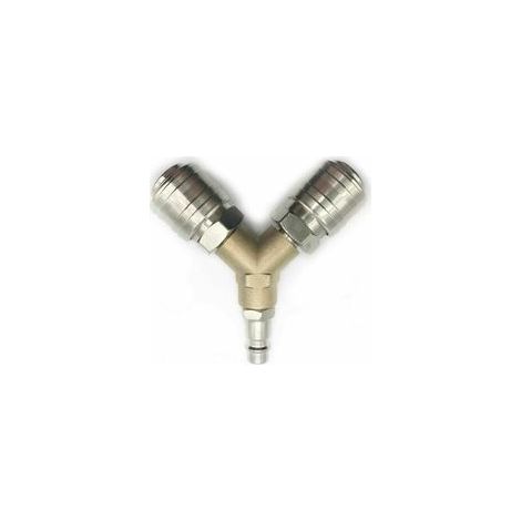 3-Way Compressed Air Distributor in Nickel-Plated Iron - 1/4 Quick Connect (1/5)