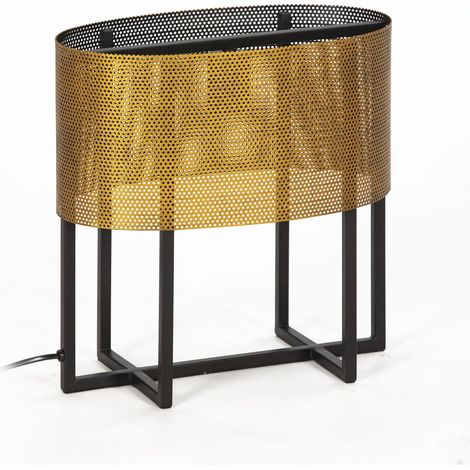 Lampe de Table 36x21x36 Métal Doré/Noir (1/2)