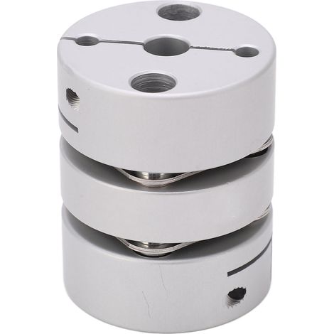 Accouplement moteur à double arbre 40mm diamètre extérieur, moyeu en alliage d'aluminium, disque en acier inoxydable, coupleur à double diaphragme. (1/5)
