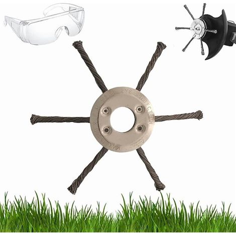 Tête de coupe-bordures universelle fil acier 18/20/23 cm, compatible Stihl FS55, Husqvarna 128LD, Echo SRM225 (1/5)