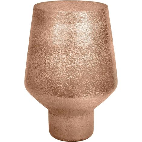 Opulent Tall Curved Metallic Vase - Glass - L17 x W17 x H26 cm - Gold