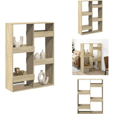 Cloison de séparation chêne sonoma 100x33x135cm bois ingénierie - Cloison De Séparation - Cloisons De Séparation - Séparateur De Pièce - Cloison De Bureau (1/5)