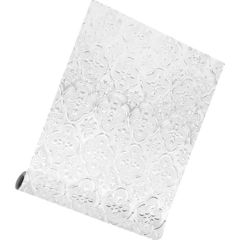 Film de Confidentialité pour Fenêtre Autocollant Floral Argenté 40x300cm en PVC, Découpe Facile, Bloque la Chaleur, Décoration Naturelle pour Fenêtres de Maison et Séjour (1/5)