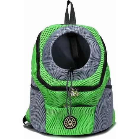 1 pièce de transport pour animaux de compagnie portable et confortable pour le vélo, la randonnée, les voyages, le shopping (S, vert) (1/5)