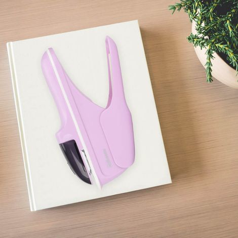 Relieuse manuelle sans agrafes pour reliure de documents et carnets, outil de bureau pratique (Violet) (1/4)