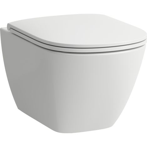 Laufen – Pack WC suspendu LUA Advanced sans bride – Abattant slim frein de chute – Cuvette hygiénique Rimless – Dimensions compactes 520x360x350mm (1/10)
