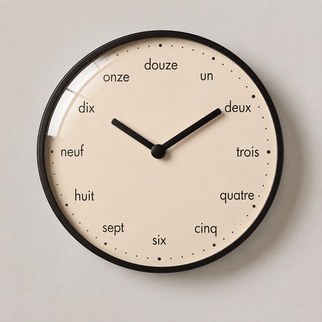 Horloge murale ronde 12 pouces noire moderne en résine et verre noir 700 g – Livraison gratuite