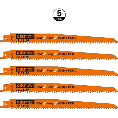 JS1110VF-5 5 LAME SEGHETTO LEGNO/METAL BIM 225x3.2-5x5-8TPI (SS/MILLED)