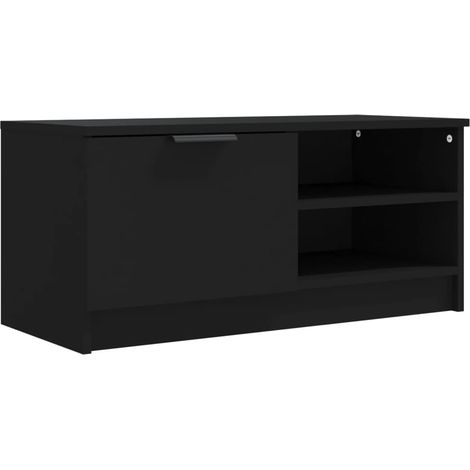 Mobile TV multimediale scaffale per televisione televisore buffet sala da pranzo soggiorno camera da letto 80 x 35 x 36,5 cm multistrato nero 020026269