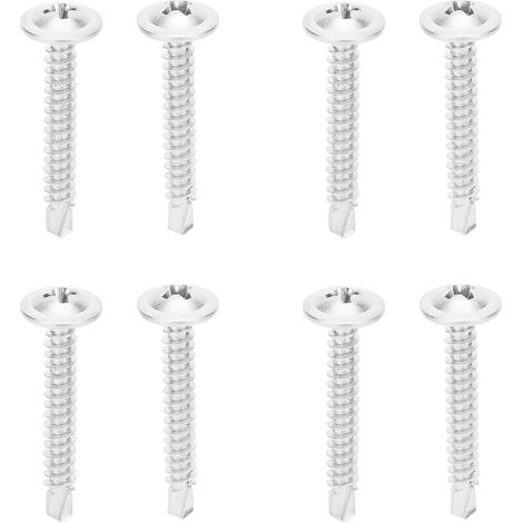 500 pièces Vis Auto-taraudeuses M4,2 x 32 mm Acier Inoxydable 410 pour Tôle et Fixation (1/5)
