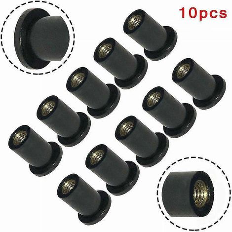 10 écrous en caoutchouc de 5 mm pour pare-brise de moto, fixation M5, accessoires de carénage et de protection pour la moto (1/5)