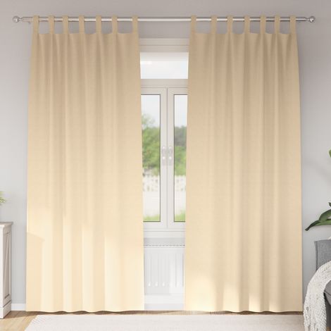 Maison Exclusive - Verdunkelungs-Vorhänge mit Ringen 2 pcs Creme (1/5)