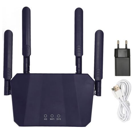 RHG 4G LTE Highspeed-WLAN-Router (300 Mbit/s), mobiler WLAN-Hotspot mit SIM-Kartensteckplatz (100–240 V) (1/5)