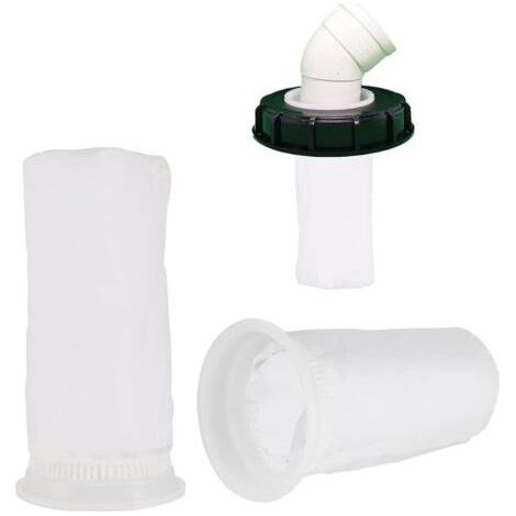 Lot de 2 filtres à eau de pluie IBC 10.5 x 20.5 cm – Filtration nylon indéchirable – Réutilisables et faciles à nettoyer-Chrom (1/5)