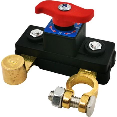 Coupe Circuit Batterie, Interrupteur À Lame Disjoncteur De Batterie, Contrôle De Déconnexion De Batteries De Voiture, Disjoncteur Batteries 12V 24V (1/5)