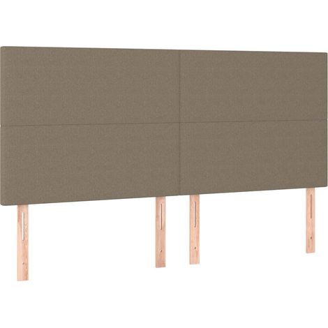 Maison Exclusive - Tête de lit Taupe 160x5x118/128 cm Tissu (1/5)