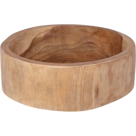 Obstschale JEPARA Teakbraun Ø 30 cm Massivholz Teak vidaXL (1/5)
