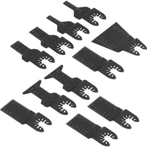Kit de 11 lames de scie oscillante à dégagement rapide en acier au carbone pour le travail du bois et les outils multifonctions