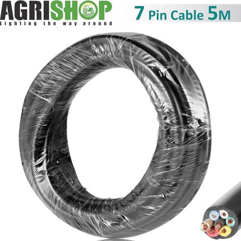 m FLRYY Fahrzeugkabel, 7-adrig x 0,65 mm², 12 V/24 V, Rundkabel, Anhängerkabel, Wohnwagenkabel, 7-adriges Anhängerverlängerungskabel, Elektrokabel (1/5)