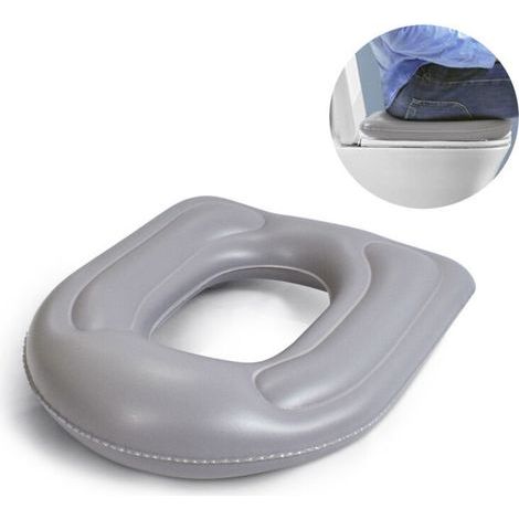 Coussin de siège de toilette gonflable, coussin surélevé en forme de beignet, siège de toilette réglable en hauteur, soulagement de la douleur du coccyx (1/4)