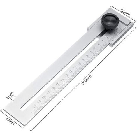 Jauge de marquage de 0-200 mm/0-250 mm Outil de mesure de 0,1 mm Outil de calibrage de 0.1 mm (200 mm) (1/5)