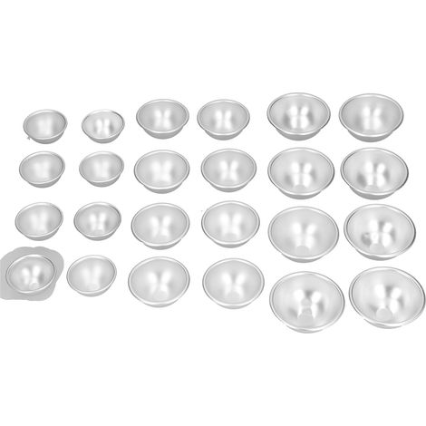 Moule à sel de bain en alliage d'aluminium DIY, léger, modèle de glaçon domestique, moule à gâteau pour pâtisserie, lot de 24 (1/5)