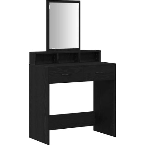 Maison Exclusive - Mesa Tocador Roble Negro 79 x 41 x 140 cm Made