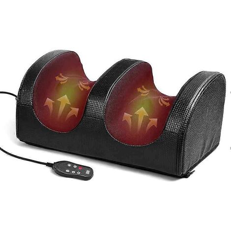 Fuß- und Wadenmassagegerät mit Heizfunktion und Massagerolle zur Entspannung der Beinmuskulatur zu Hause oder im Büro (Netzstecker). (1/5)