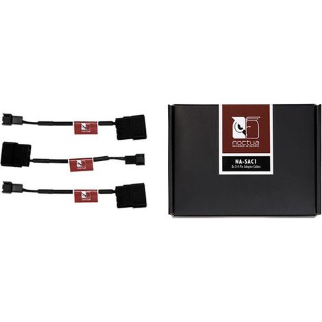 Noctua NA-SAC1 - Kit de 3 adaptateurs pour ventilateurs 3-broches vers connecteurs 4-broches