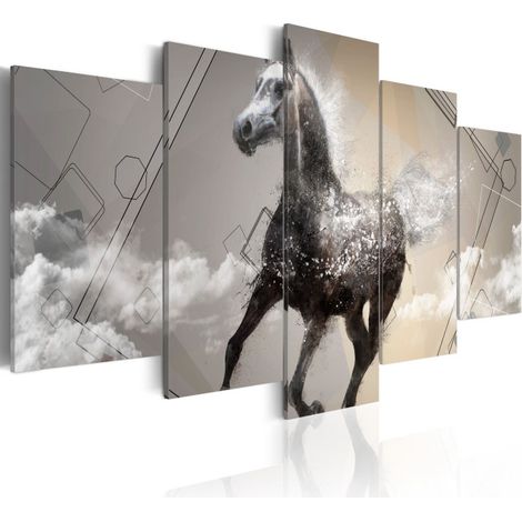 Tableau Imprimé 5 Panneaux "Galop de Fantaisie" 50 x 100 cm (1/2)