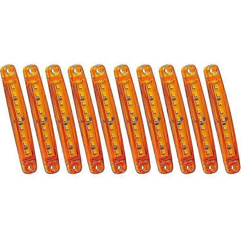 Packung mit 10 wasserdichten 9-LED-Seitenmarkierungsleuchten, 12 V, für Pkw, Lkw, Anhänger und schwere Nutzfahrzeuge