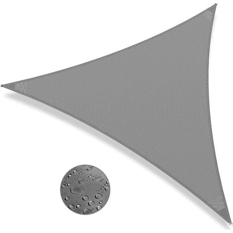 Bâche de Protection Solaire - 6 x 6 x 6 m - Bâche de Jardin imperméable - Blocage UV avec Corde - Voile d'ombrage Triangulaire pour extérieur, terrasse, Cour, pergola, Balcon, fête (1/5)
