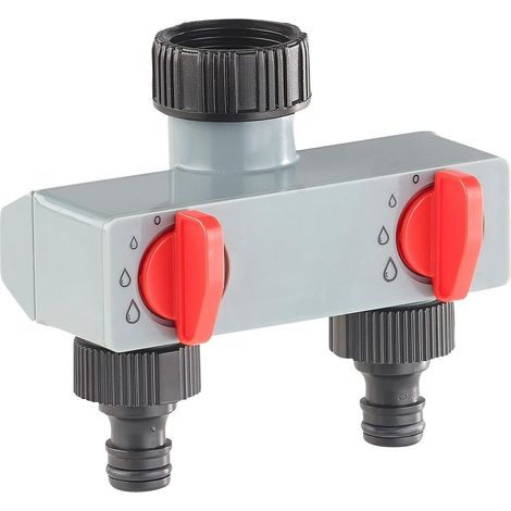 Selector de riego ajustable de 2 vías en el grifo, 3 niveles de rociado (1/5)