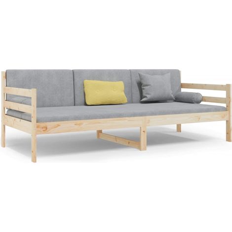 Maison Exclusive - Sofá cama sin colchón madera maciza de pino 80